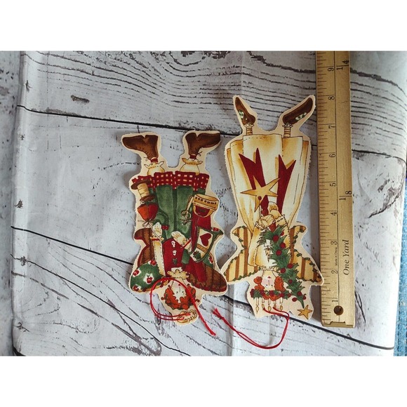 Ragg Angels VTG Alexander Henry Fabric Lot Of 2 Ornaments 1994 Wings Stars USA - Picture 5 of 5